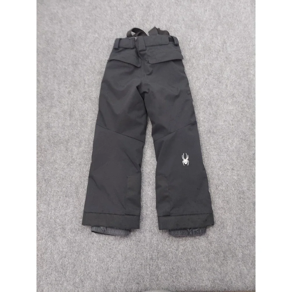 Spyder Snow Pants Kids 8 Black Bib Snowboard Outdoor Winter Insulated Ski Adjust